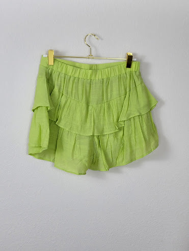 Falda corta verde manzana