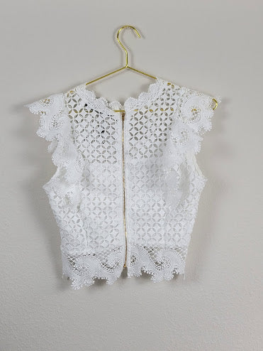 Blusa blanca sin mangas