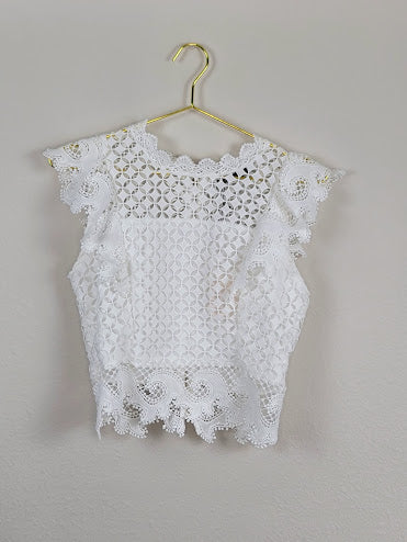 Blusa blanca sin mangas