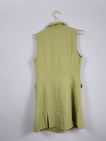 Vestido ejecutivo verde manzana