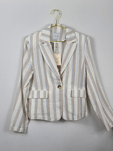 Blazer de rayas beige