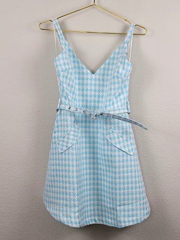 Vestido de tweed azul