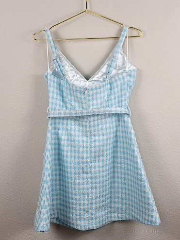 Vestido de tweed azul