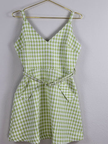 Vestido de tweed verde