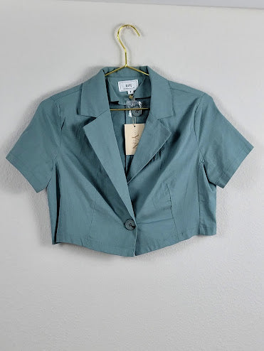 Blazer corto verde menta