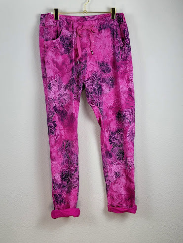 Pantalones estampados rosas