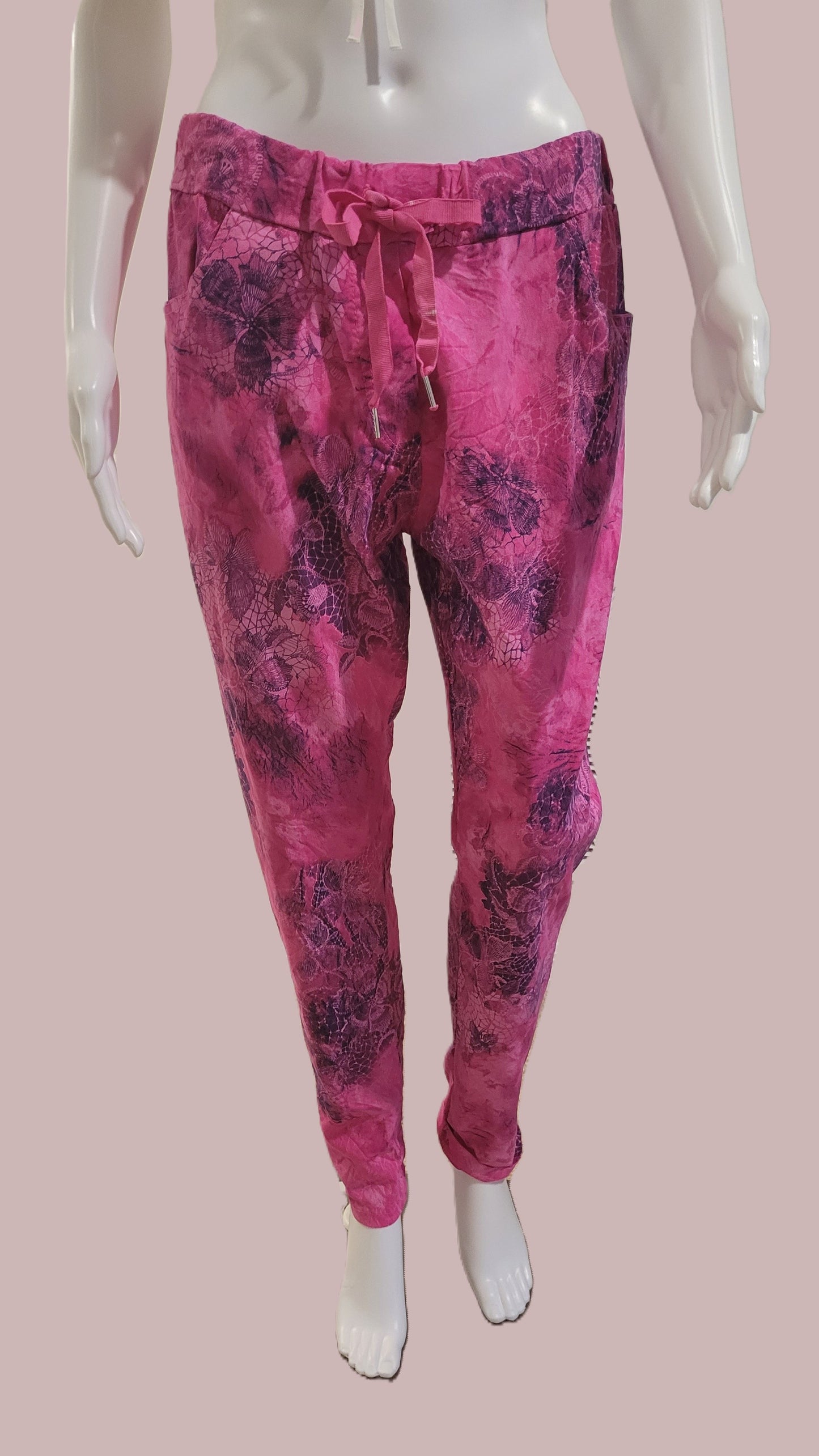 Pantalones estampados rosas