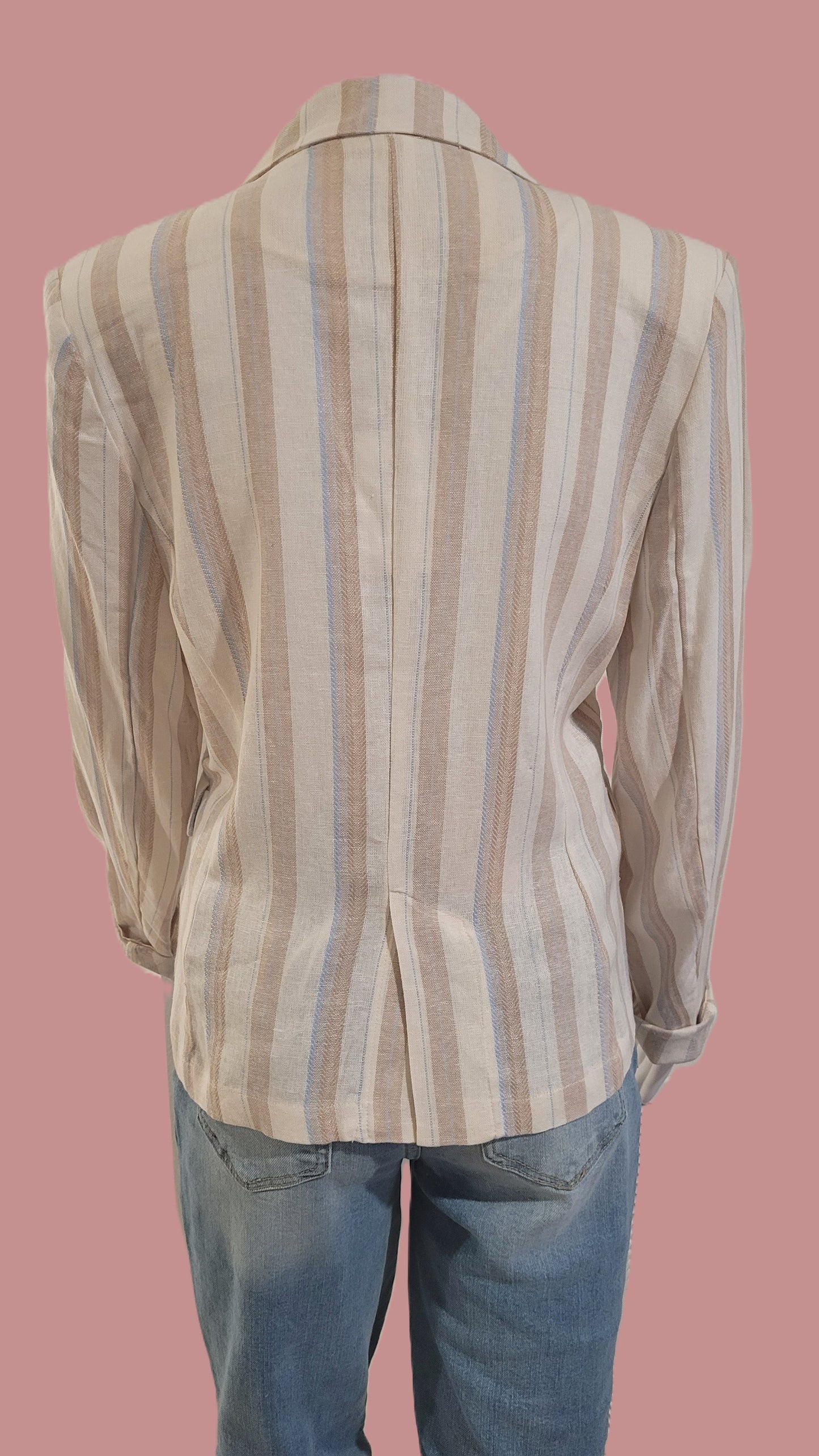Blazer de rayas beige