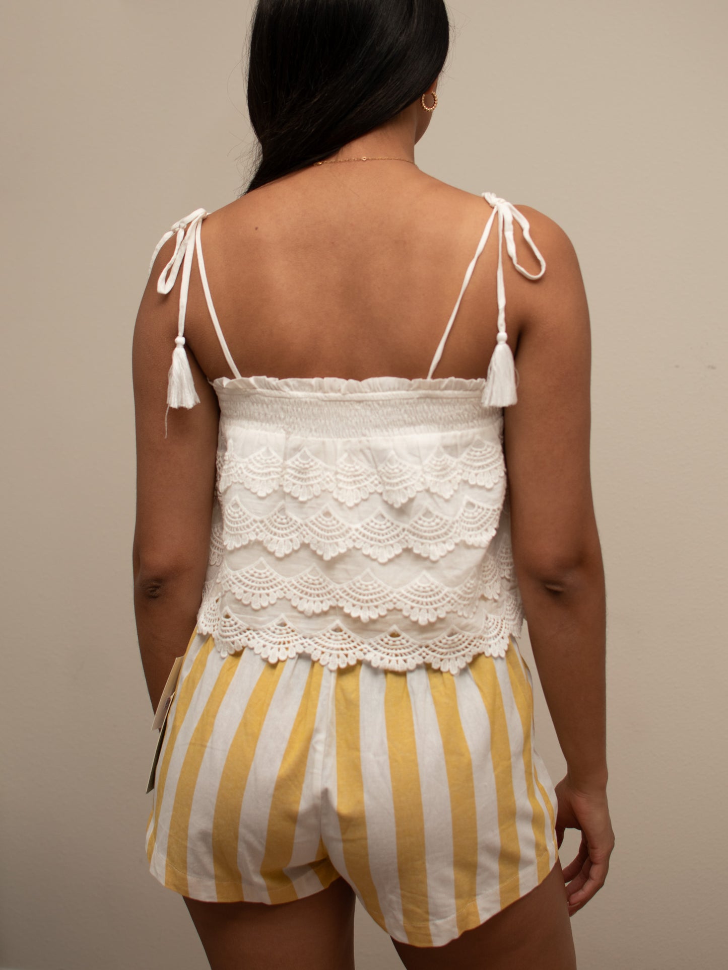 Blusa de encaje blanca