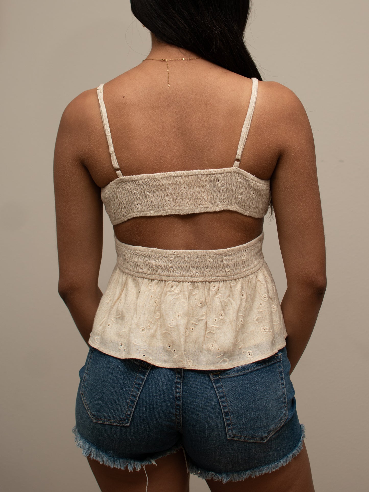 Blusa asimétrica natural