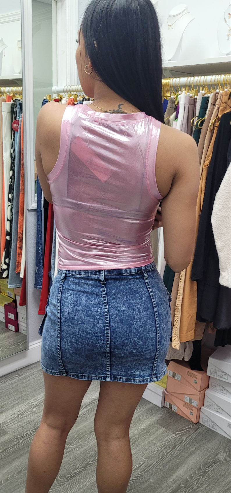 SPARKLY METALLIC TANK TOP