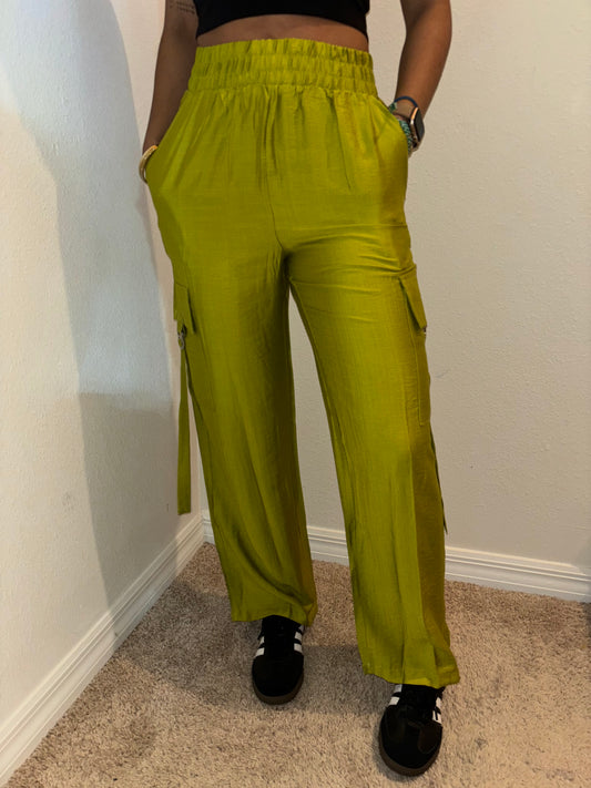 PANTALONES CARGO DE MEZCLA DE LINO