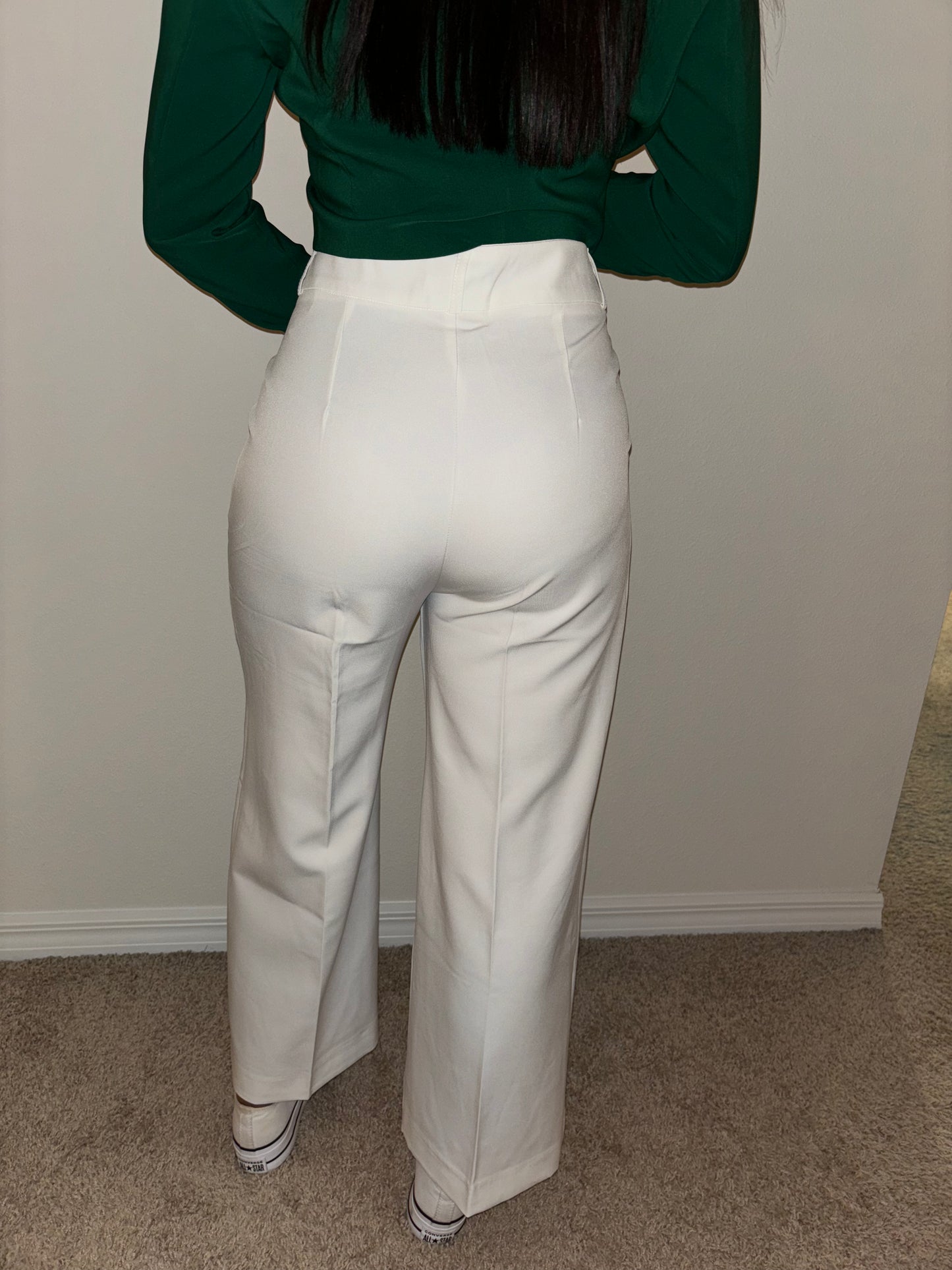 SOLID WIDE LEG PANTS