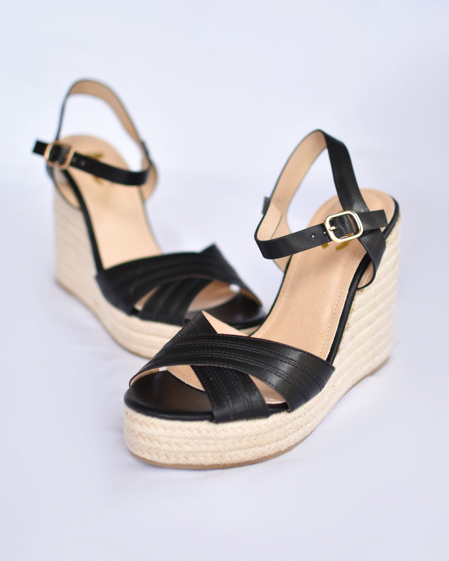 Jasmine Black Wedges