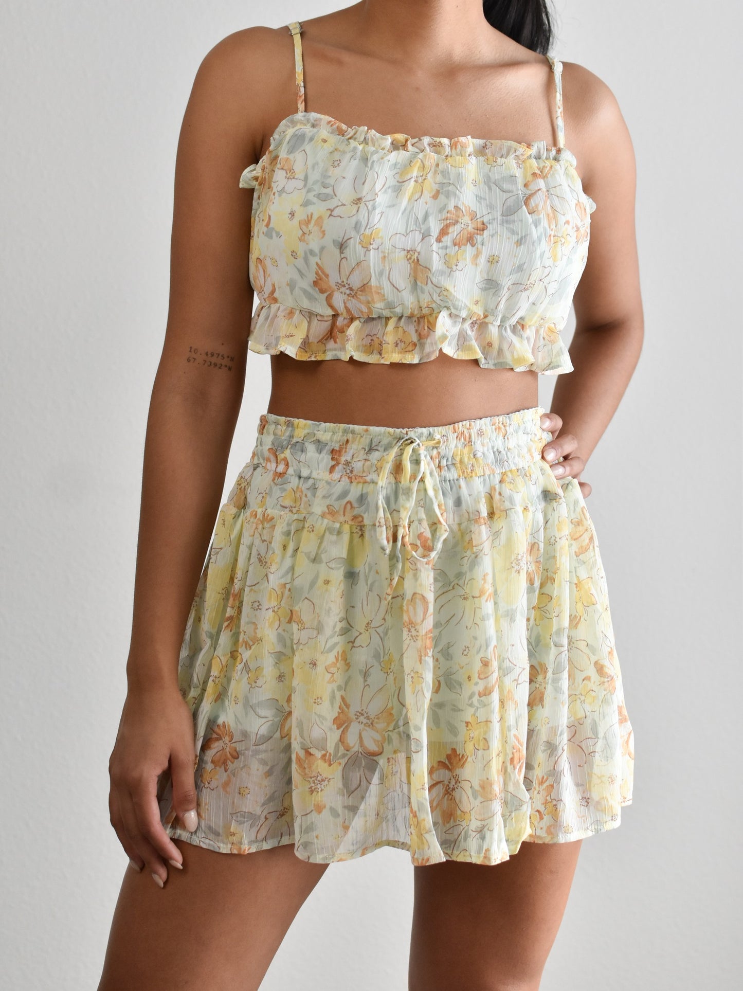 Conjunto Floral Menta