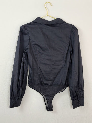 Black Body Long Sleeve Blouse