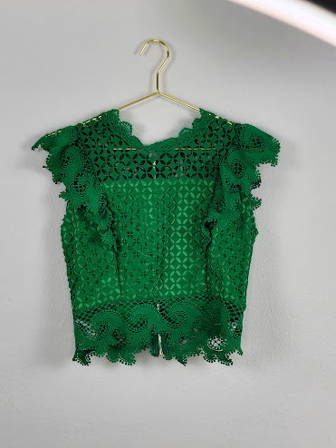 Green Sleeveless Blouse