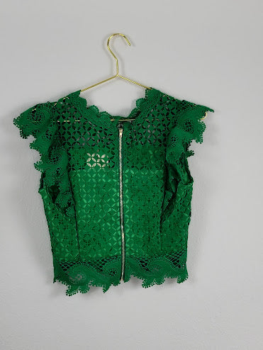 Green Sleeveless Blouse