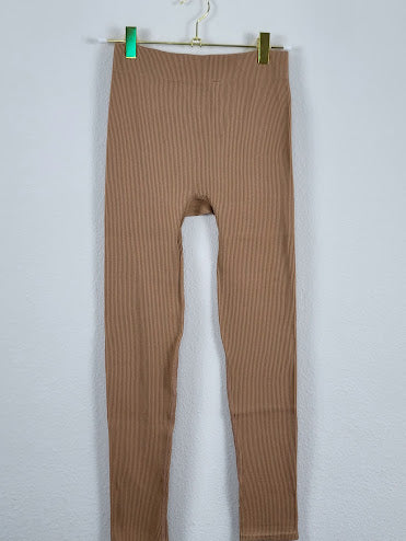 Nude Ribbed Leggings