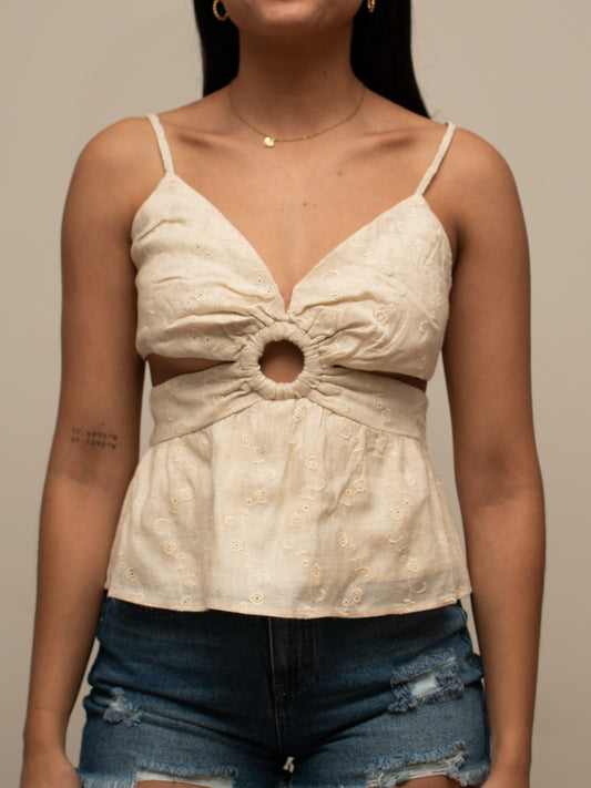 Natural Asymmetrical Blouse