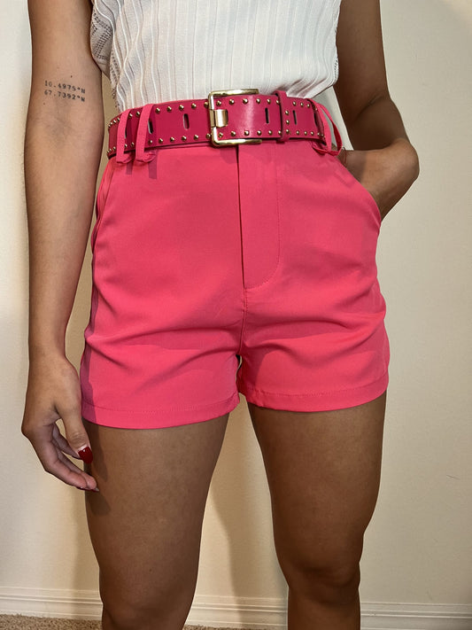 Fuchsia Short with Belt