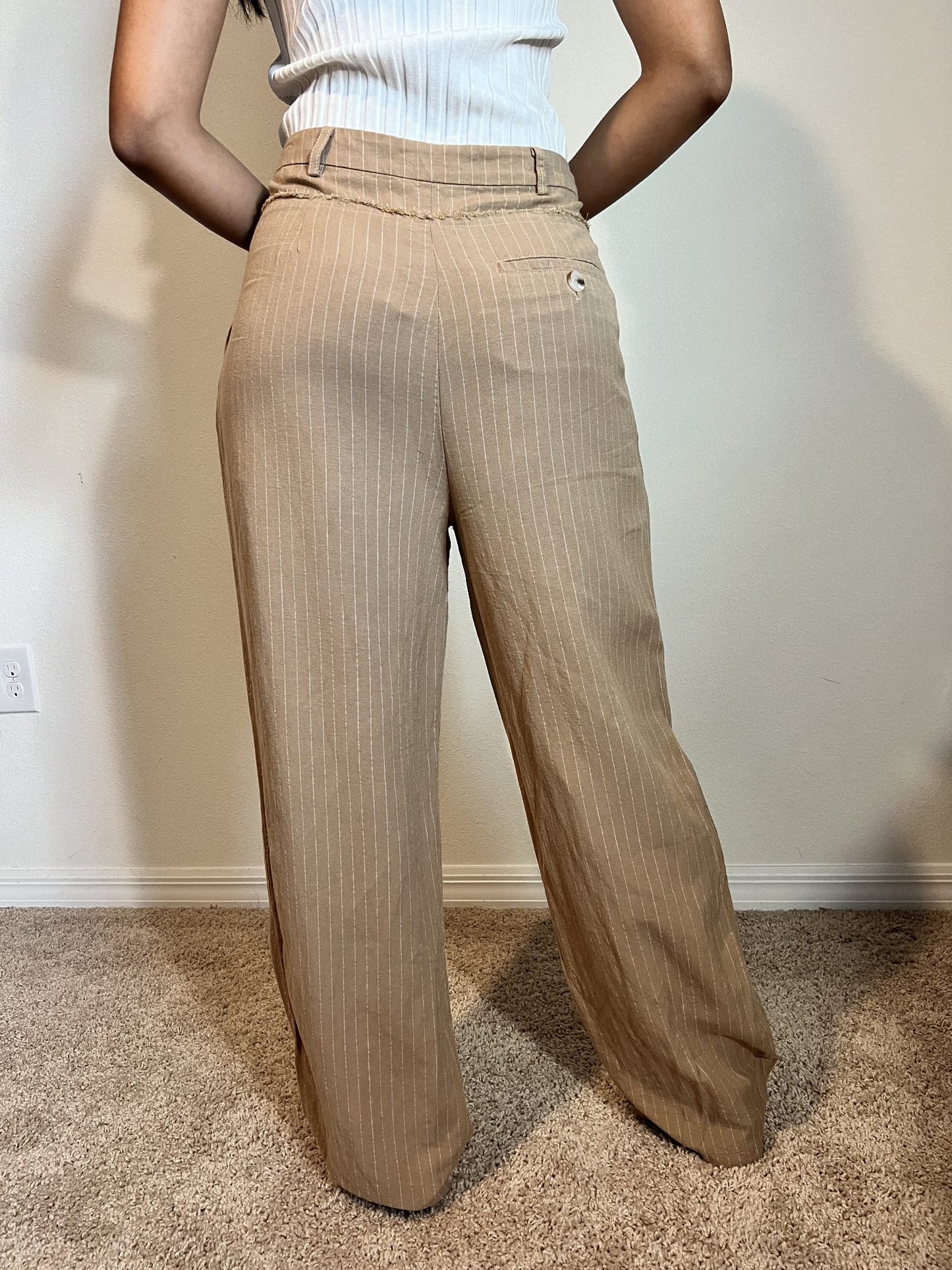 Taupe Wide Leg Pants