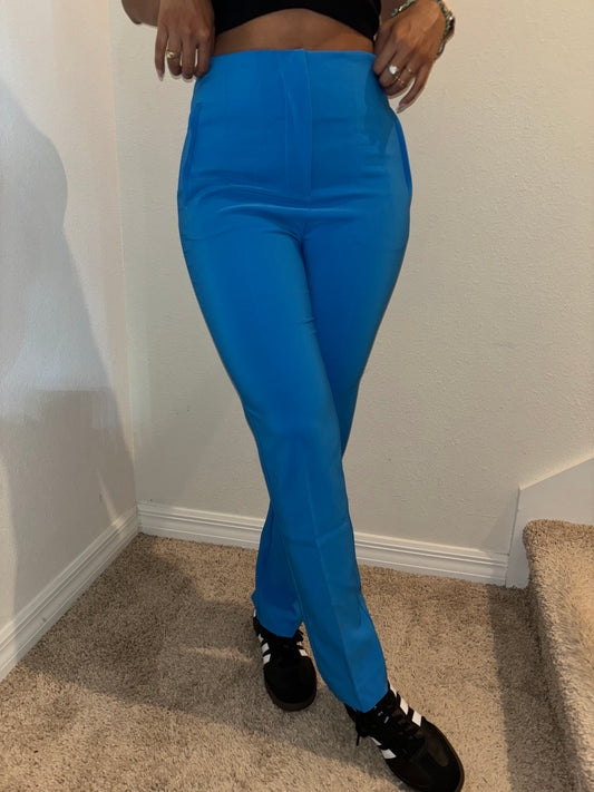 Long Pants Solid High Blue