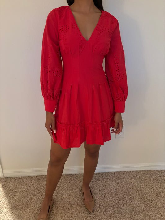 LONG SLEEVE RED DRESS