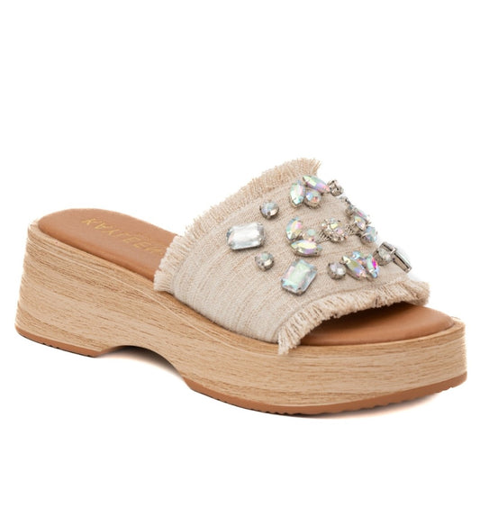 Sandalias de madera natural