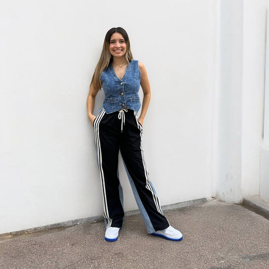 TRACK DENIM PANTS