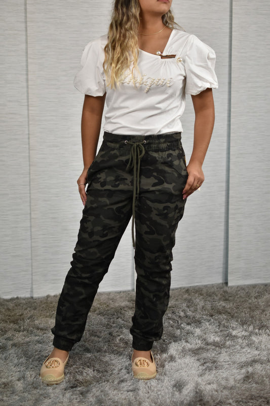 Camo Print Cargo Pants