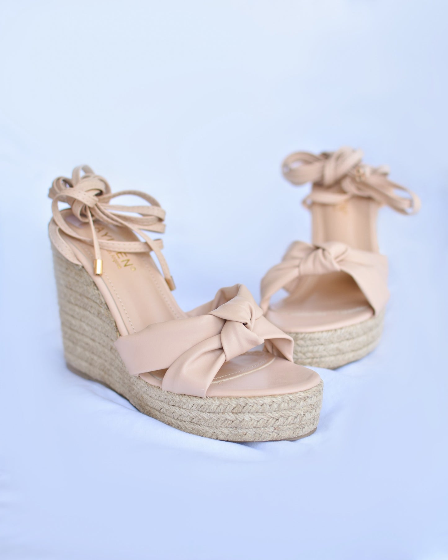 Bettie Tie Up Nude Wedges